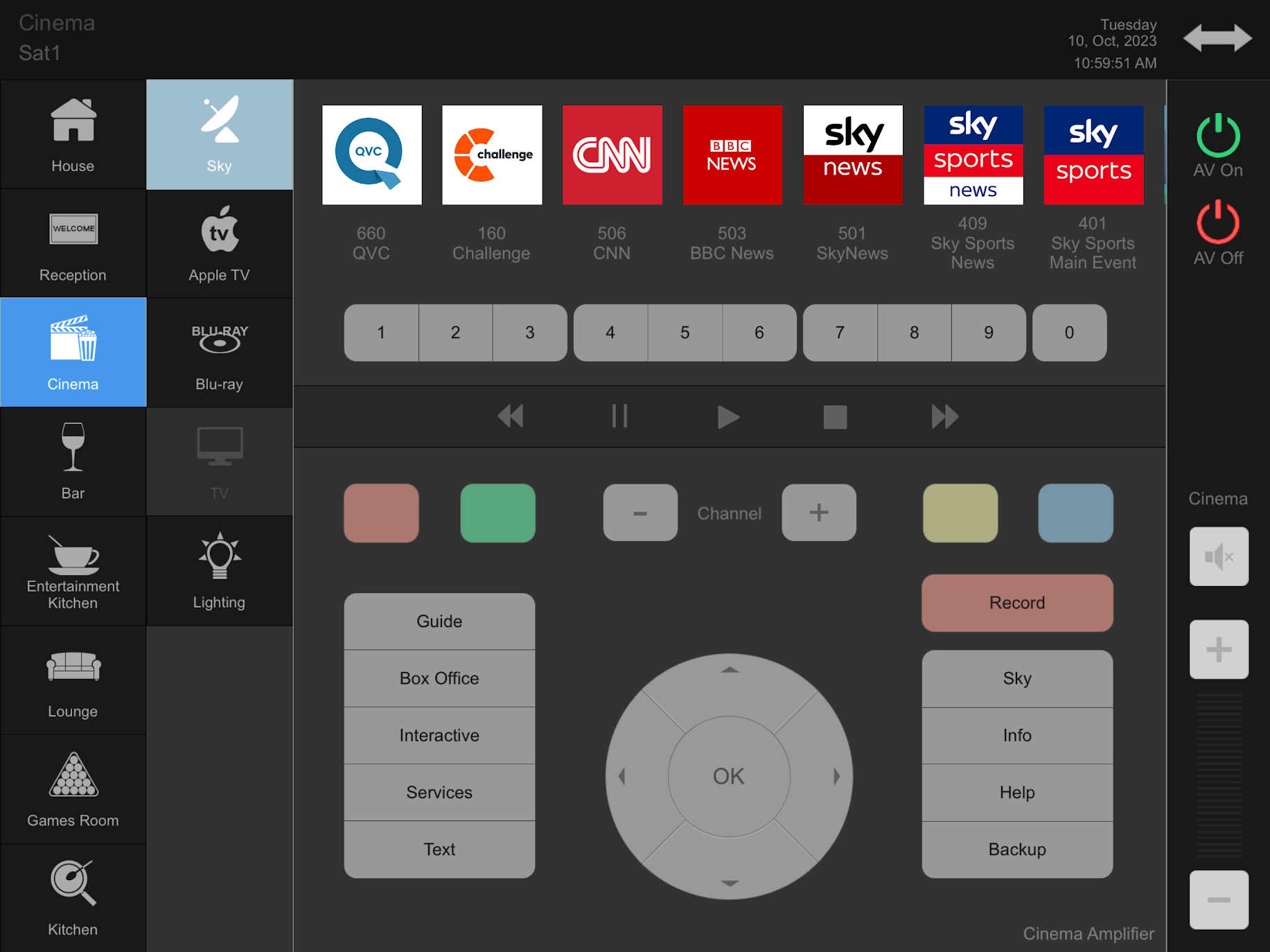 Oasis client GUI screenshot